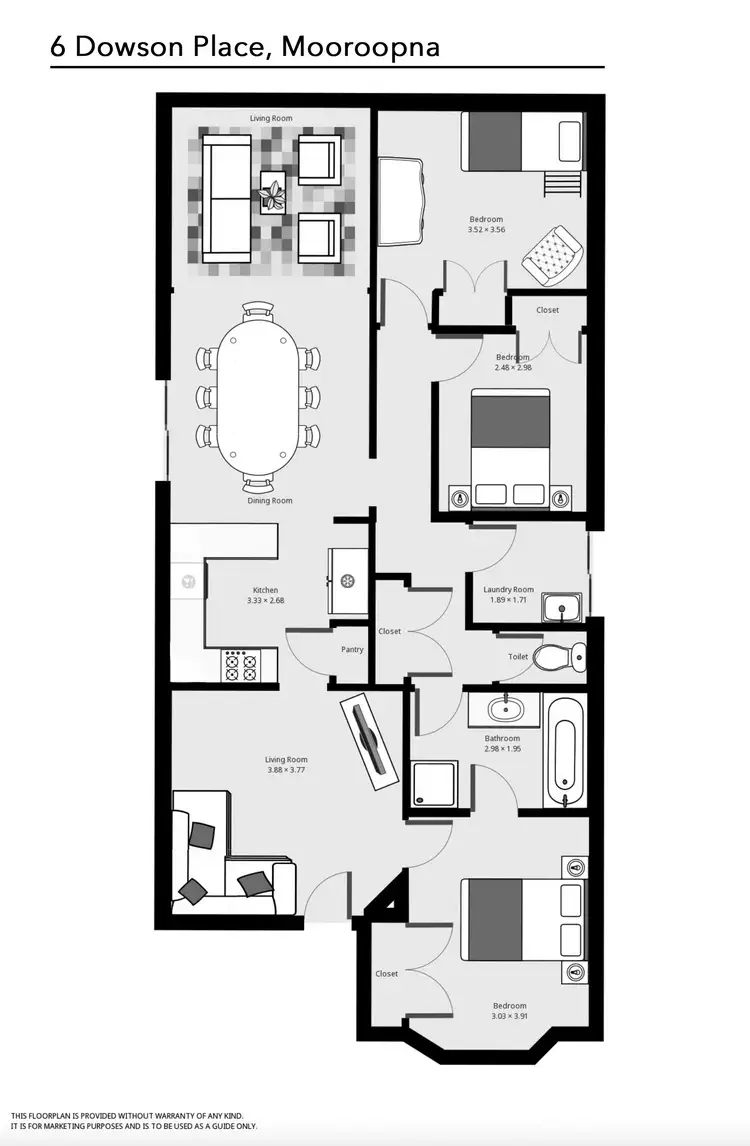 Floorplan of Homely house listing, 6 Dowson Place, Mooroopna VIC 3629