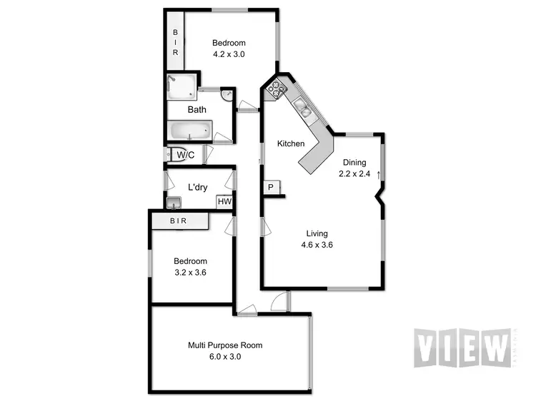 Floorplan of Homely unit listing, 1/1 Blacksmiths Lane, Latrobe TAS 7307