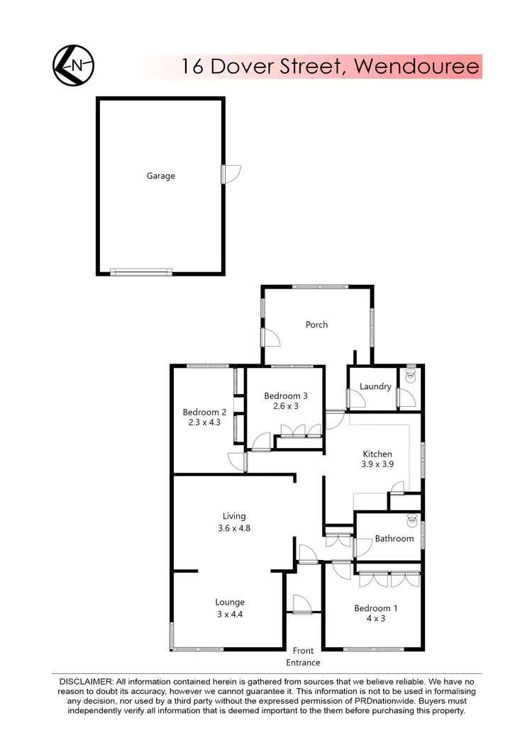 Floorplan of Homely house listing, 16 Dover Street, Wendouree VIC 3355