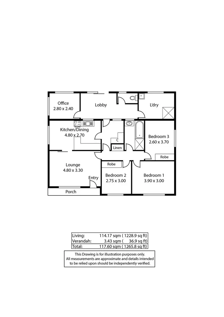 Floorplan of Homely house listing, 14 Clifton Road, Jamestown SA 5491