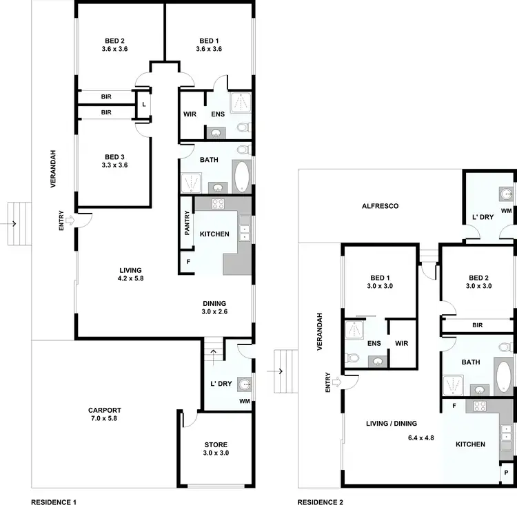 Floorplan of Homely semi-detached listing, 32 Flinders Street, Peak Crossing QLD 4306