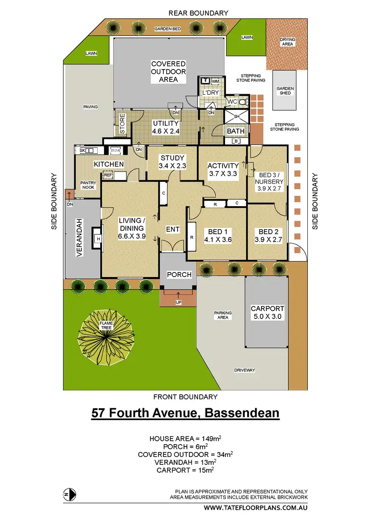 Floorplan of Homely house listing, 57 Fourth Avenue, Bassendean WA 6054