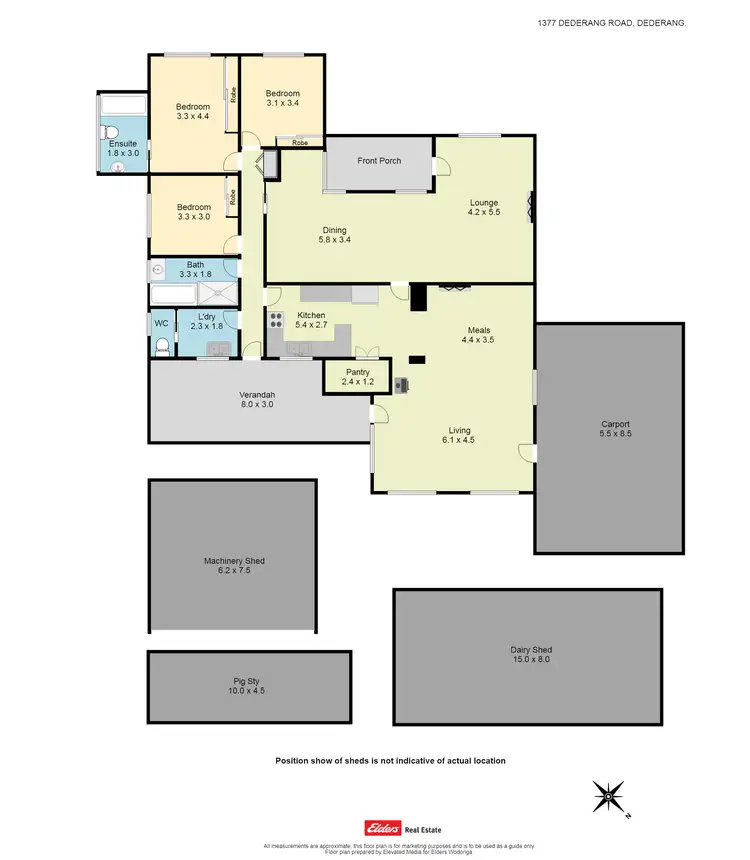 Floorplan of Homely rural property listing, 1377 Yackandandah - Dederang Road, Dederang VIC 3691