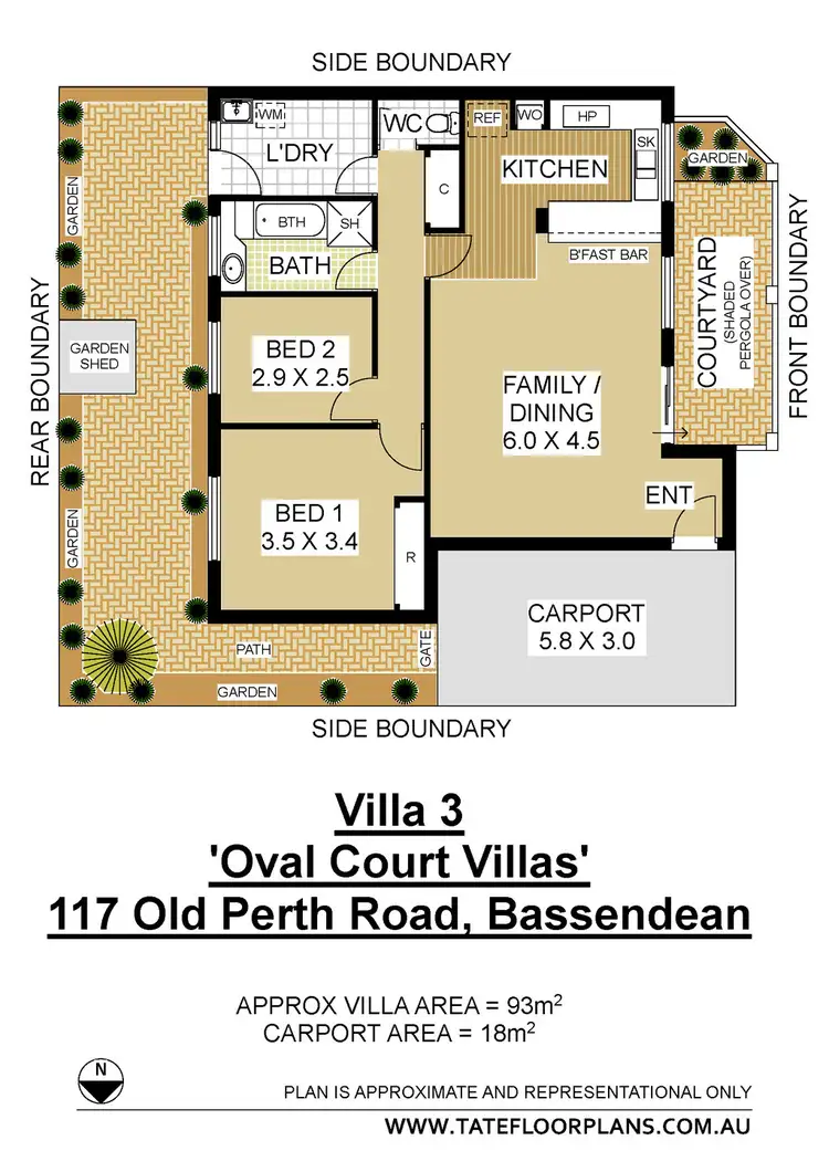 Floorplan of Homely villa listing, 3/117 Old Perth Road, Bassendean WA 6054