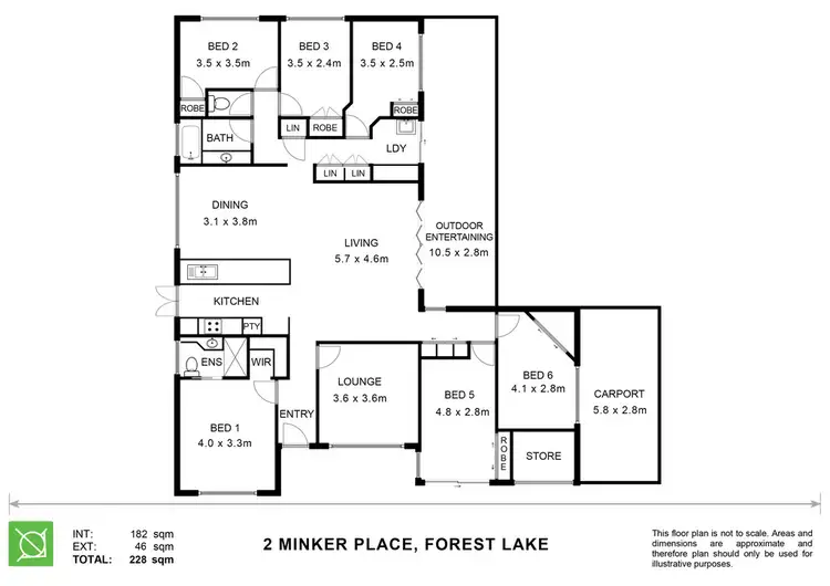 Floorplan of Homely house listing, 2 Minker Place, Forest Lake QLD 4078