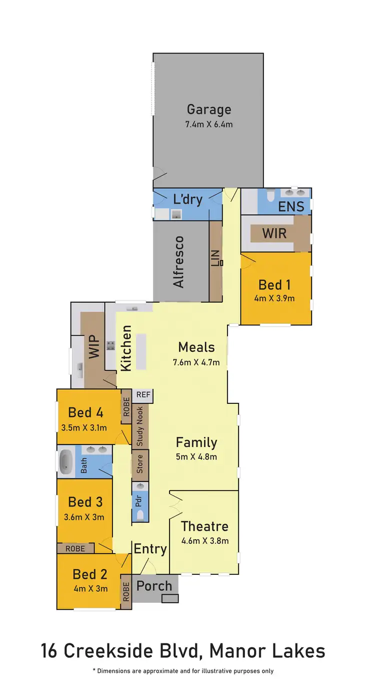 Floorplan of Homely house listing, 16 Creekside Boulevard, Manor Lakes VIC 3024