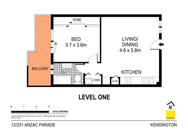 Floorplan of Homely apartment listing, 12/231 Anzac Parade, Kensington NSW 2033