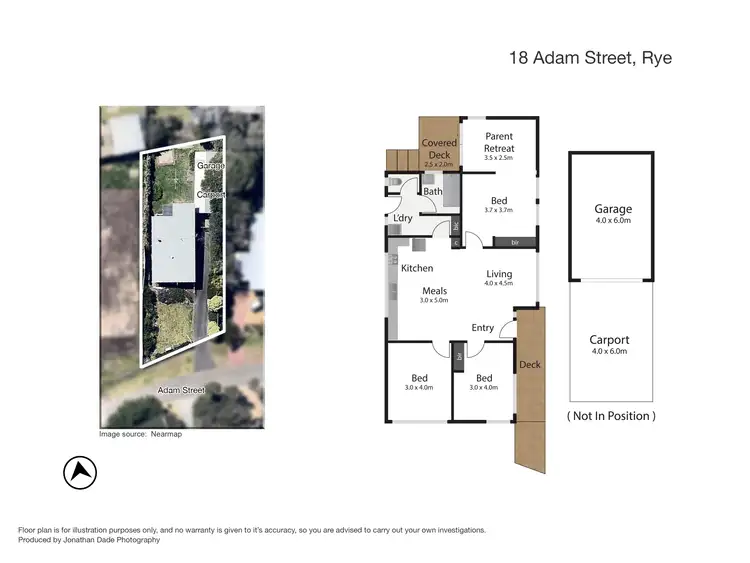 Floorplan of Homely house listing, 18 Adam Street, Rye VIC 3941