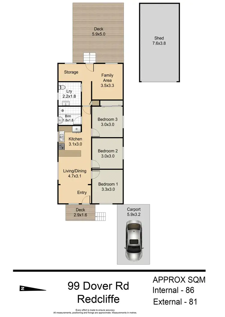 Floorplan of Homely house listing, 99 Dover Rd, Redcliffe QLD 4020