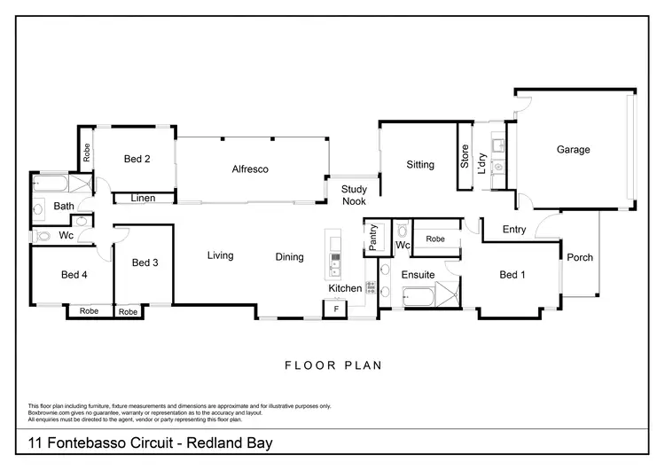 Floorplan of Homely house listing, 11 Fontebasso Circuit, Redland Bay QLD 4165