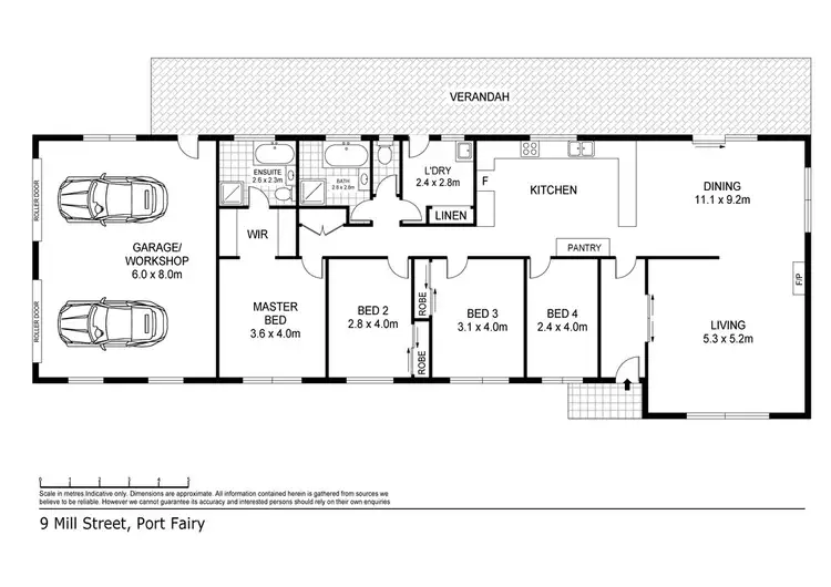 Floorplan of Homely house listing, 9 Mills Cres, Port Fairy VIC 3284
