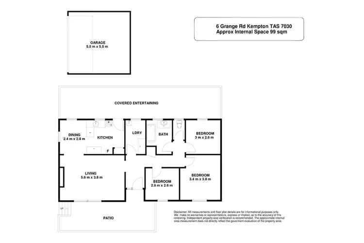 Floorplan of Homely house listing, 6 Grange Road, Kempton TAS 7030