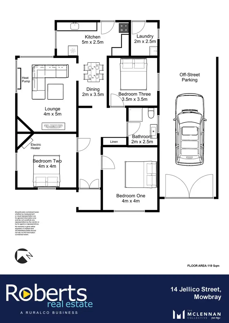 Floorplan of Homely house listing, 14 Jellico Street, Mowbray TAS 7248