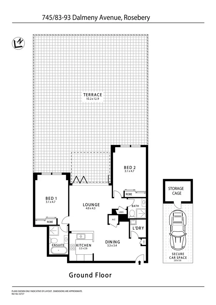 Floorplan of Homely unit listing, 745/83-93 Dalmeny Avenue, Rosebery NSW 2018