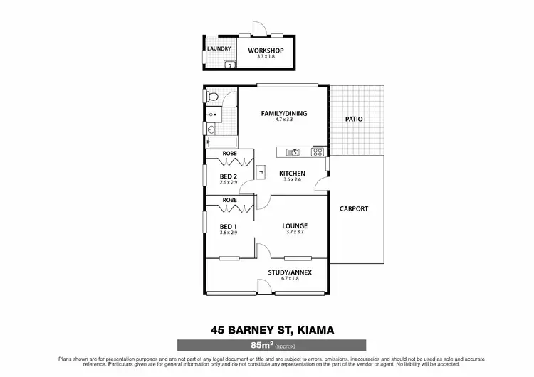 Floorplan of Homely house listing, 45 Barney Street, Kiama NSW 2533