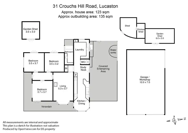 Floorplan of Homely house listing, 31 Crouchs Hill Road, Lucaston TAS 7109
