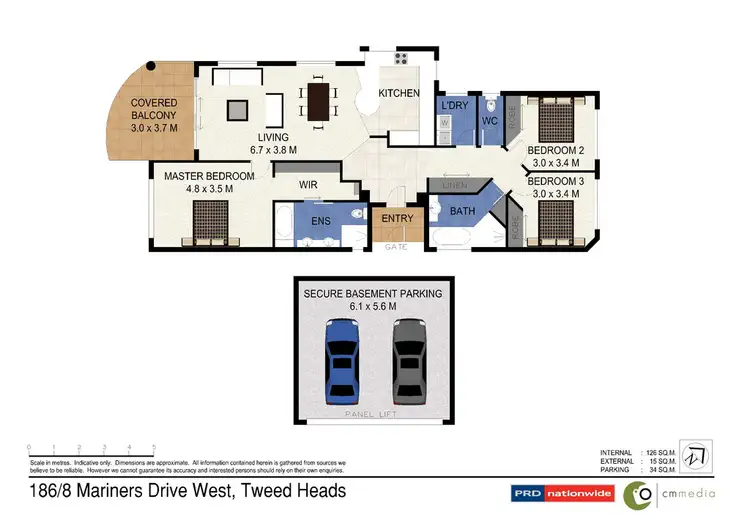 Floorplan of Homely unit listing, 186/8 Mariners Drive West, Tweed Heads NSW 2485