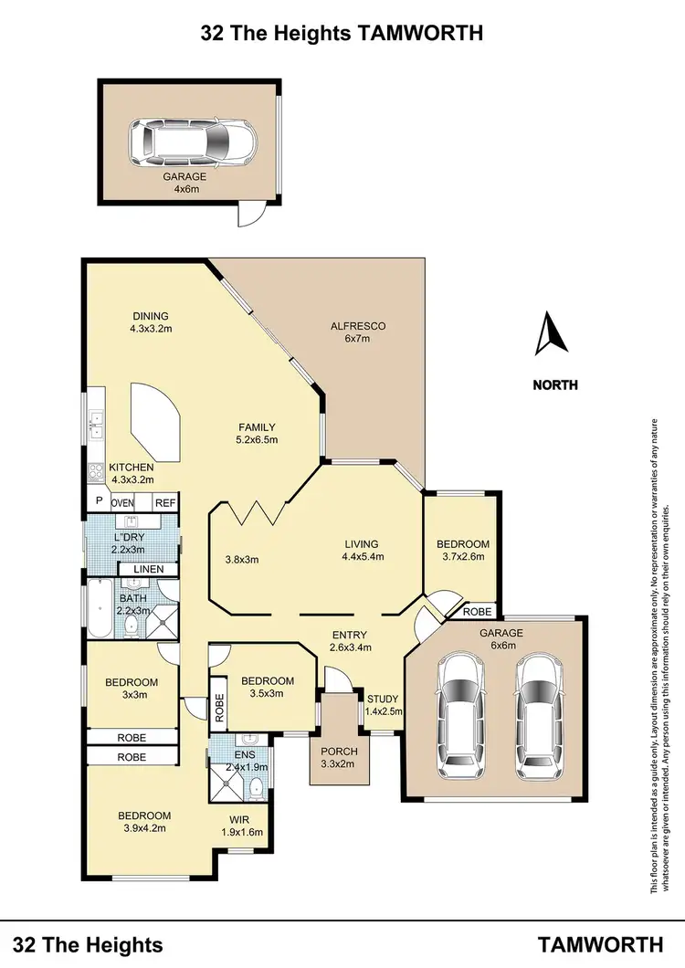 Floorplan of Homely house listing, 32 The Heights, Tamworth NSW 2340