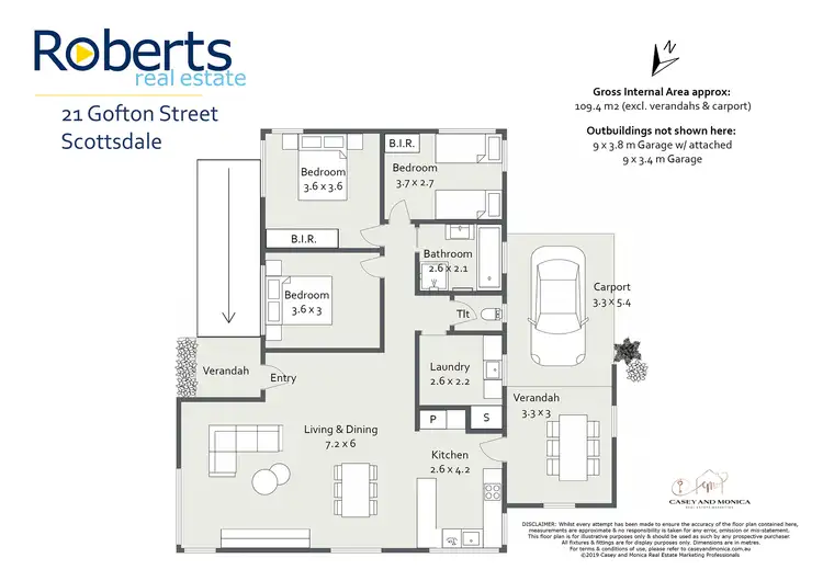 Floorplan of Homely house listing, 21 Gofton Street, Scottsdale TAS 7260