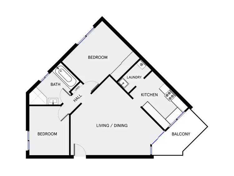 Floorplan of Homely unit listing, 63/17 Medley Street, Chifley ACT 2606