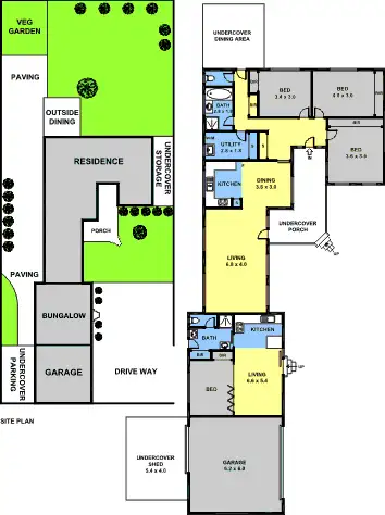 Floorplan of Homely house listing, 34 Freeland Grove, Jacana VIC 3047