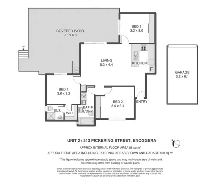 Floorplan of Homely unit listing, 2/213 Pickering St, Enoggera QLD 4051