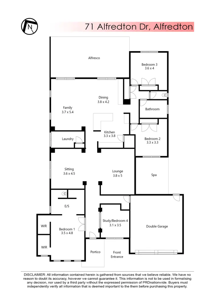 Floorplan of Homely house listing, 71 Alfredton Drive, Alfredton VIC 3350