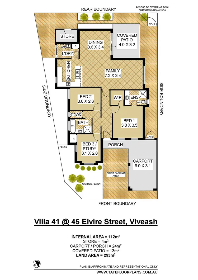 Floorplan of Homely villa listing, 41/45 Elvire Street, Viveash WA 6056