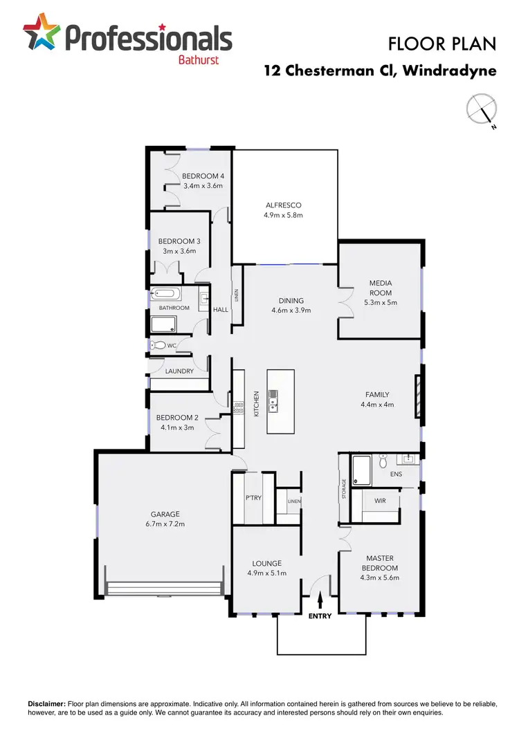 Floorplan of Homely house listing, 12 Chesterman Close, Windradyne NSW 2795
