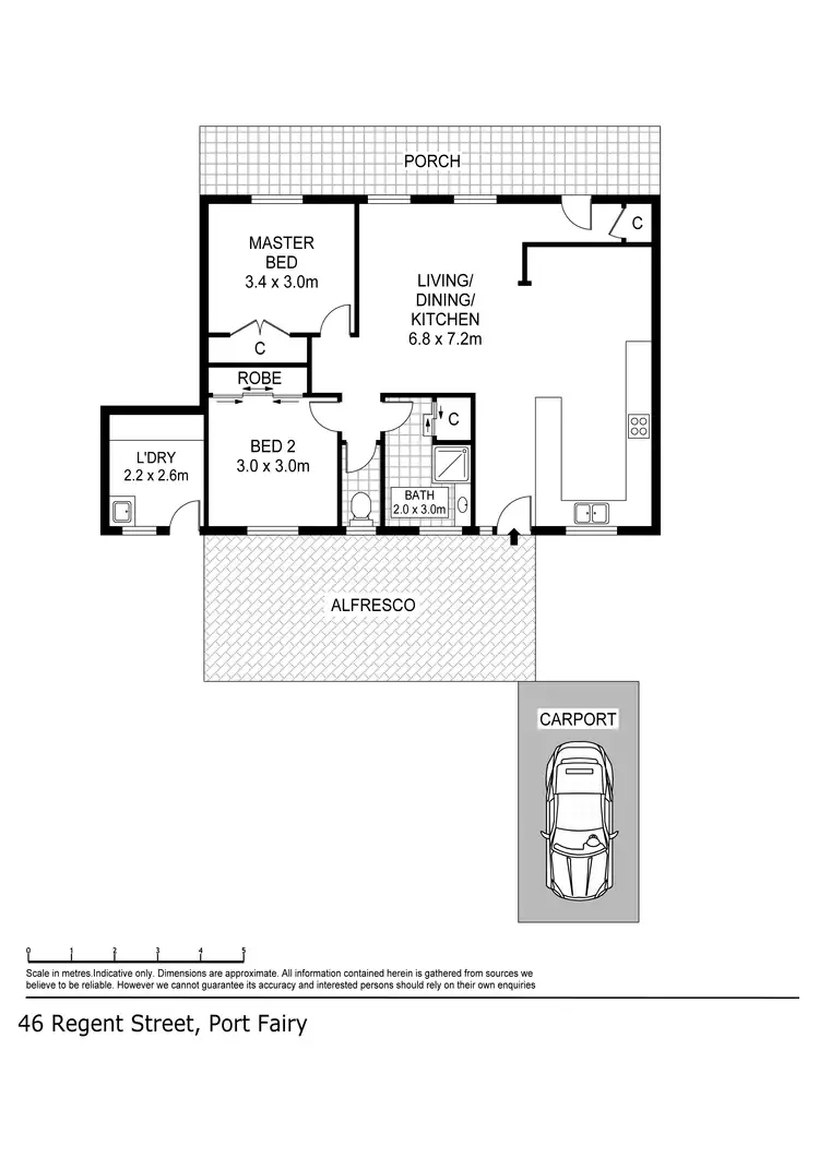 Floorplan of Homely house listing, 46 Regent Street, Port Fairy VIC 3284