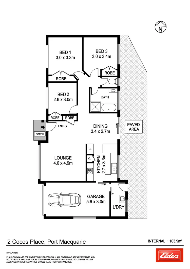 Floorplan of Homely house listing, 2 Cocos Place, Port Macquarie NSW 2444