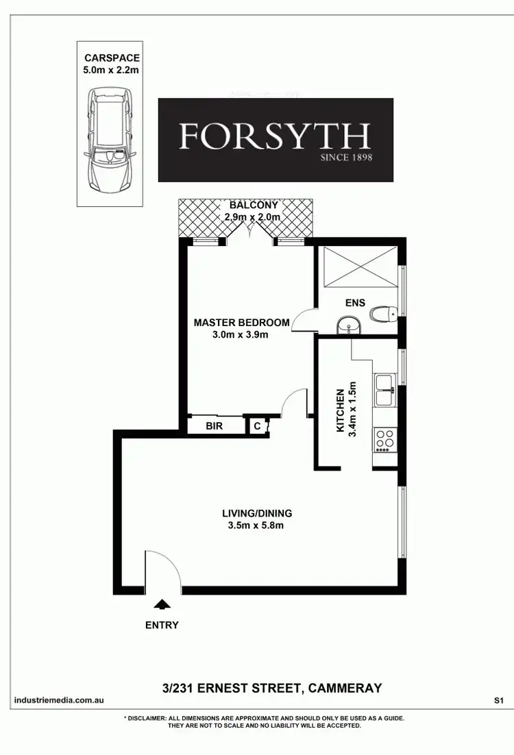 Floorplan of Homely unit listing, 3/231 Ernest Street, Cammeray NSW 2062