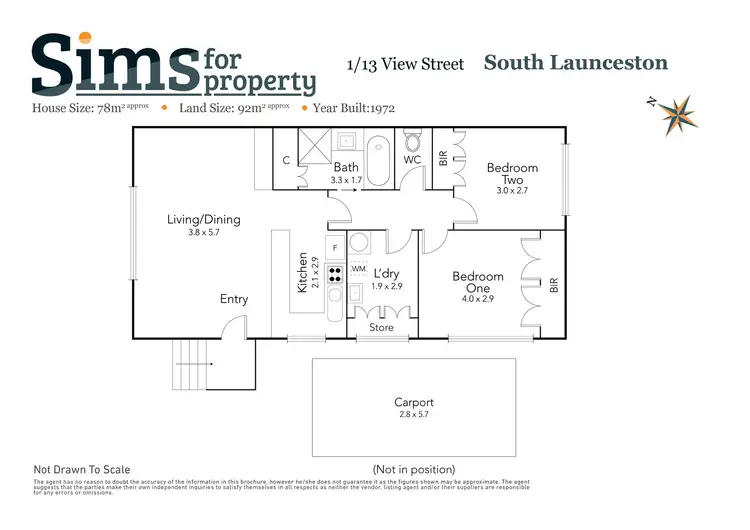 Floorplan of Homely unit listing, 1/13 View Street, South Launceston TAS 7249
