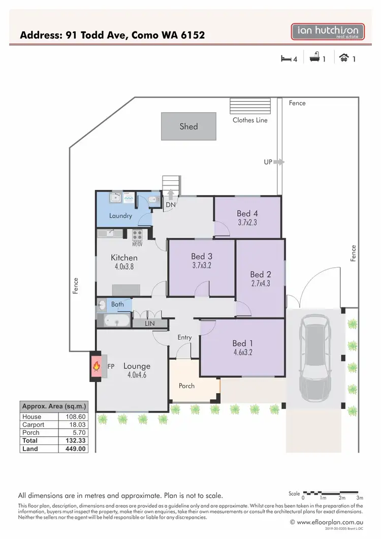 Floorplan of Homely house listing, 91 Todd Avenue, Como WA 6152