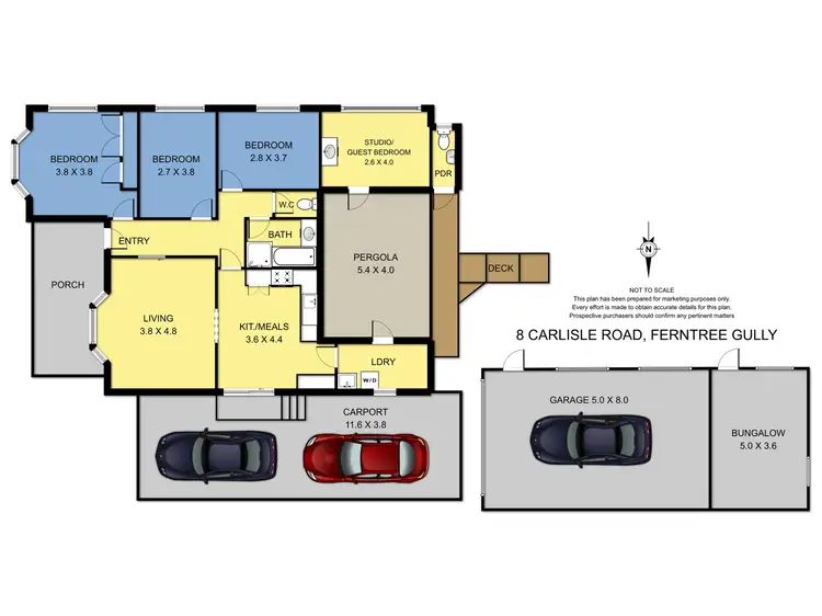 Floorplan of Homely house listing, 8 Carlisle Road, Ferntree Gully VIC 3156