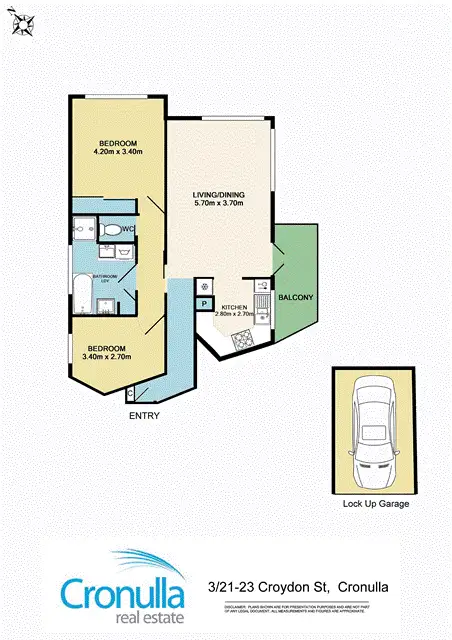 Floorplan of Homely apartment listing, 3/21-23 Croydon St, Cronulla NSW 2230