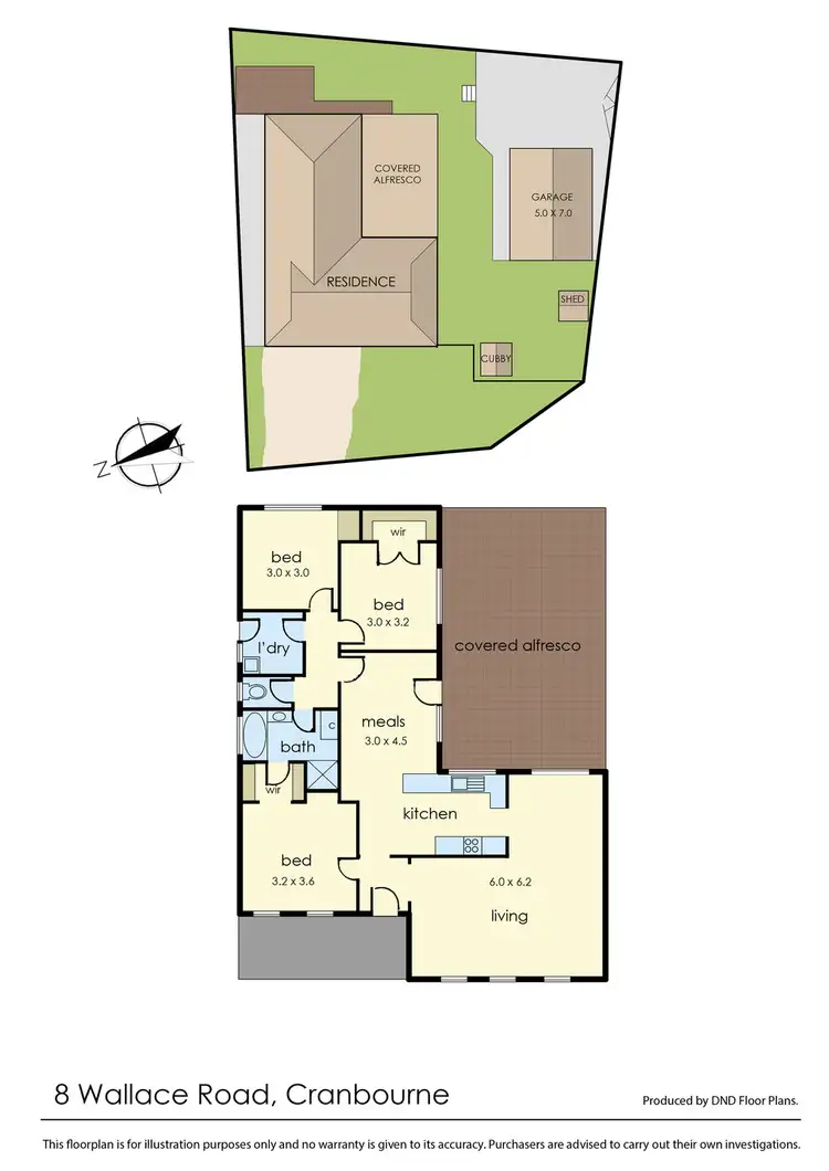 Floorplan of Homely house listing, 8 Wallace Road, Cranbourne VIC 3977