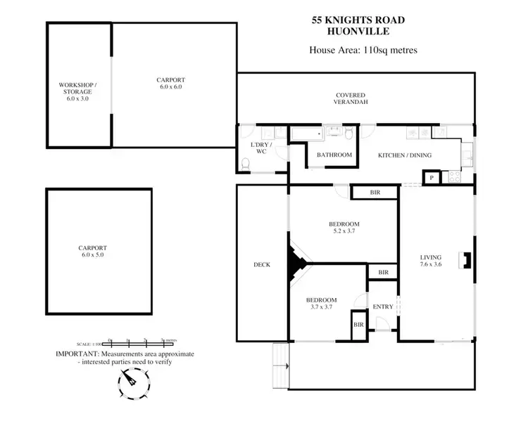 Floorplan of Homely house listing, 55 Knights Road, Huonville TAS 7109