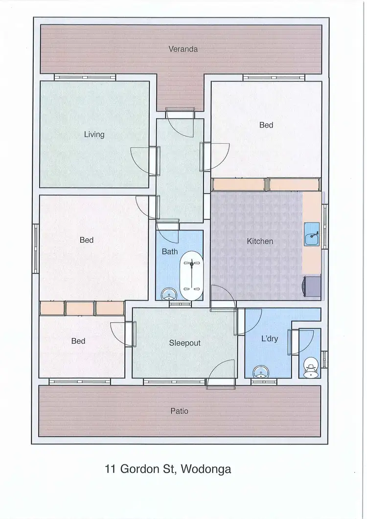 Floorplan of Homely house listing, 11 Gordon Street, Wodonga VIC 3690