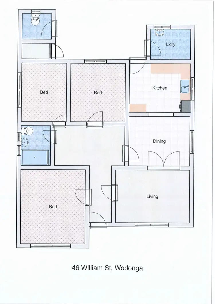 Floorplan of Homely house listing, 46 William Street, Wodonga VIC 3690