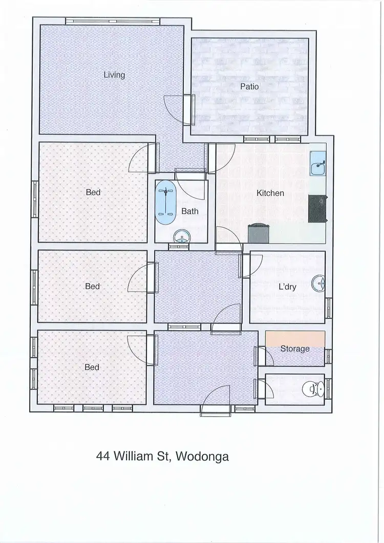 Floorplan of Homely house listing, 44 William Street, Wodonga VIC 3690
