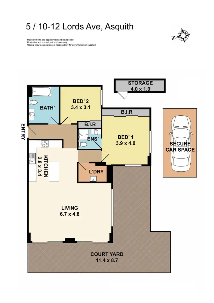 Floorplan of Homely apartment listing, 5/10-12 Lords Avenue, Asquith NSW 2077