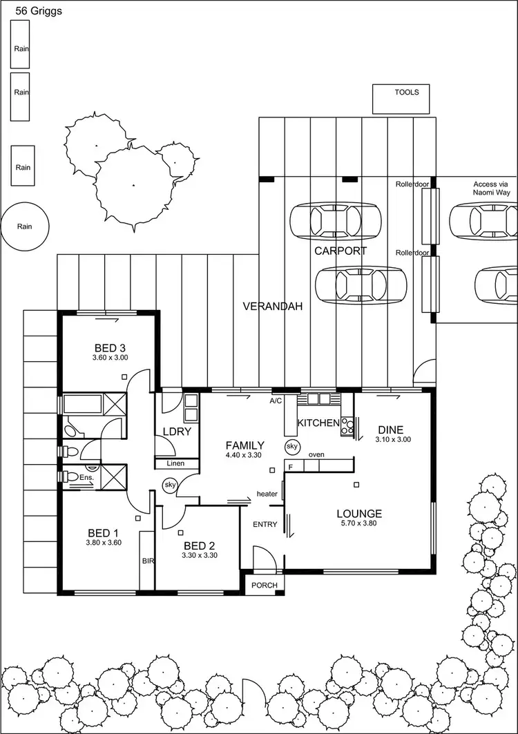 Floorplan of Homely house listing, 56 Griggs Drive, Athelstone SA 5076