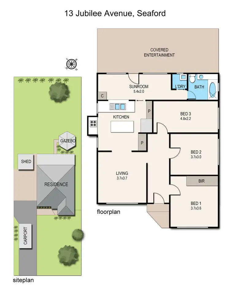 Floorplan of Homely house listing, 13 Jubilee Avenue, Seaford VIC 3198
