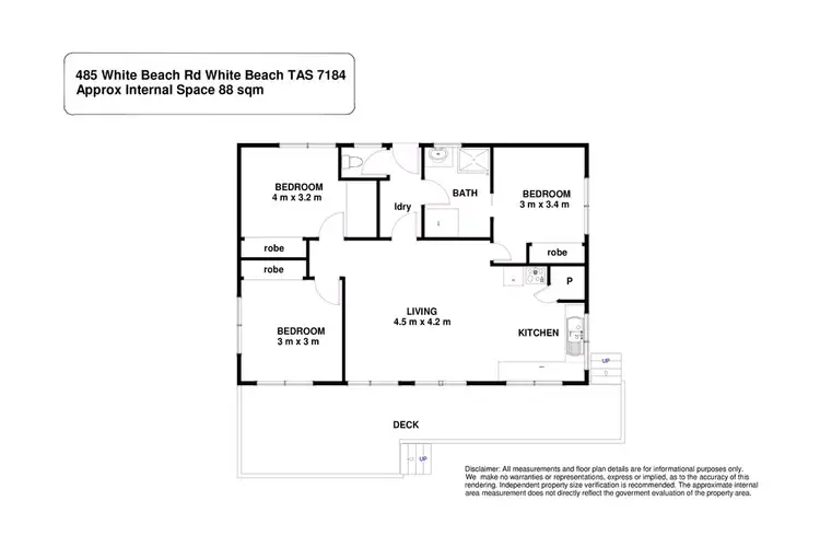Floorplan of Homely house listing, 485 White Beach Road, White Beach TAS 7184