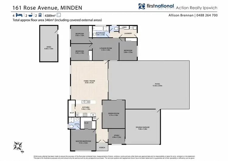 Floorplan of Homely house listing, 161 Rose Avenue, Minden QLD 4311