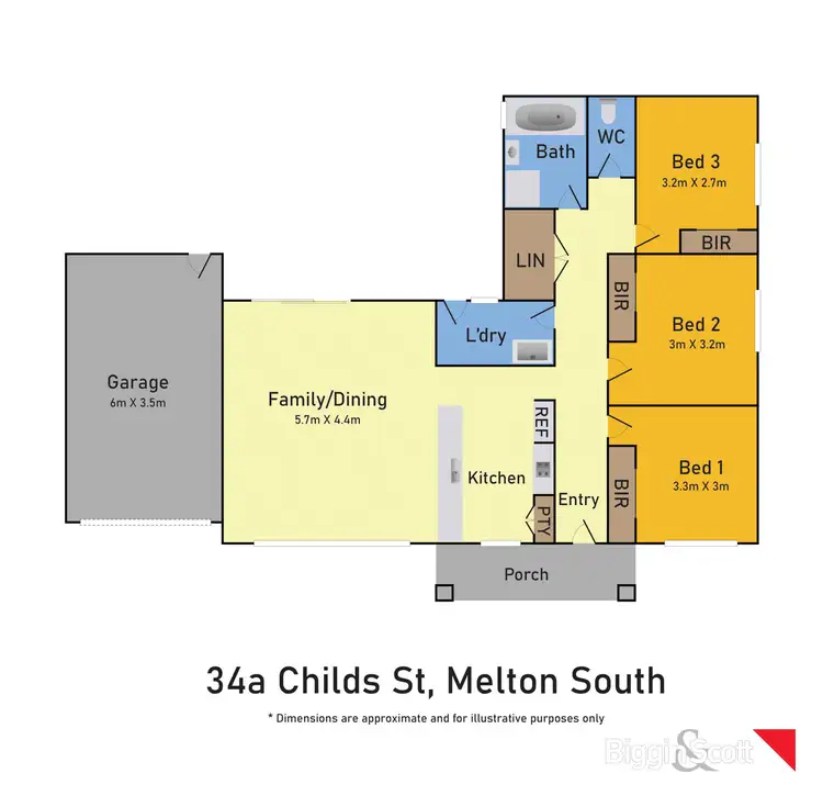 Floorplan of Homely unit listing, 34A Childs Street, Melton South VIC 3338
