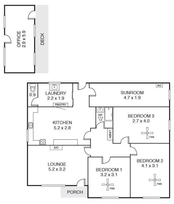 Floorplan of Homely house listing, 10 LOCHIEL AVENUE, Naracoorte SA 5271