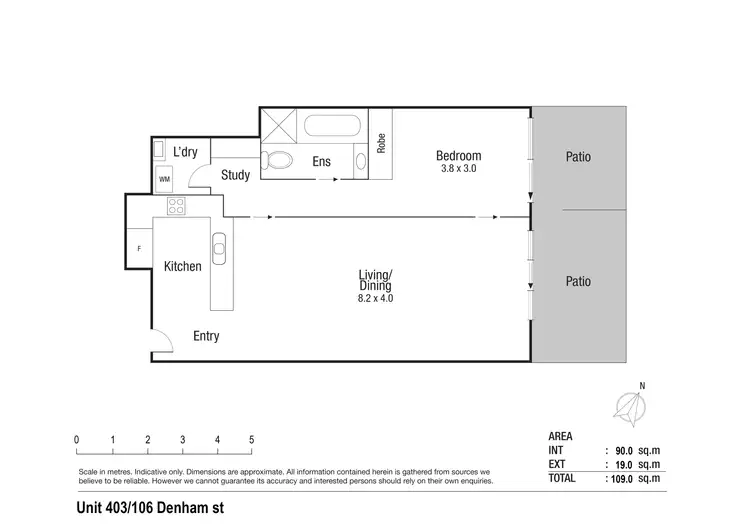 Floorplan of Homely apartment listing, 403/106 Denham Street, Townsville City QLD 4810