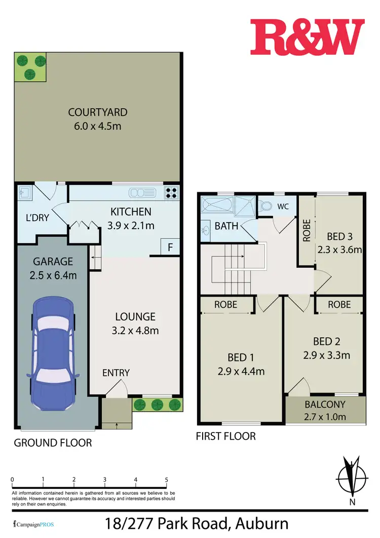 Floorplan of Homely townhouse listing, 18/277 Park Road, Auburn NSW 2144